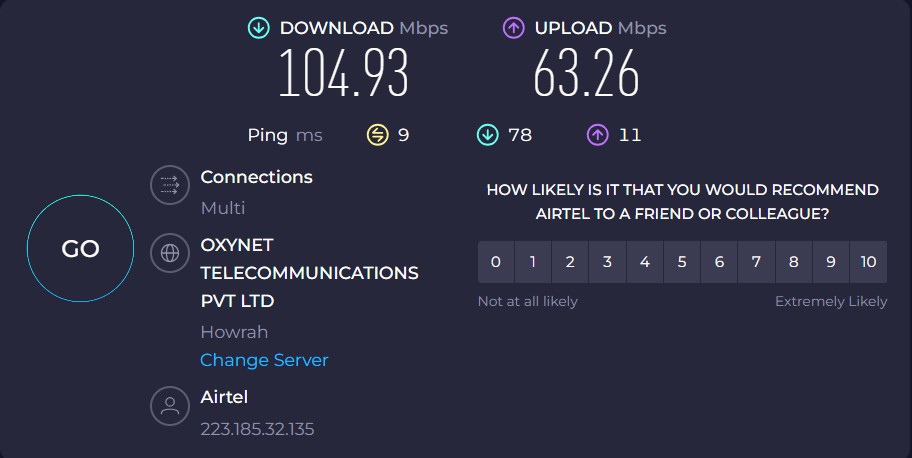 ISP connection without Symlex VPN